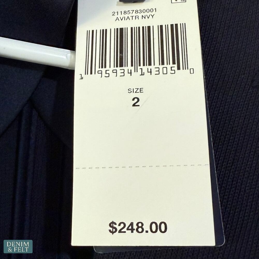 Polo Ralph Lauren Aviator Navy Knit Cotton Gold Crest Blazer Jacket NEW/NWT!! - Picture 14 of 15